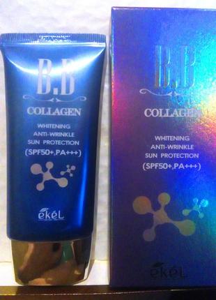 Ekel collagen bb cream 50ml spf50+ pa+++ крем для обличчя з колагеном2 фото