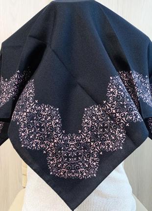 Турецкий шерстяной платок, 80*80 см, синий, есть разные варианты