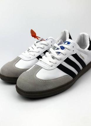 Акція! нові кросівки adidas samba white&black