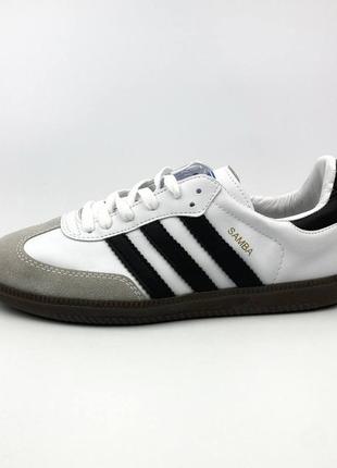 Акція! нові кросівки adidas samba white&black2 фото