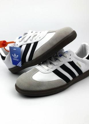 Акція! нові кросівки adidas samba white&black8 фото