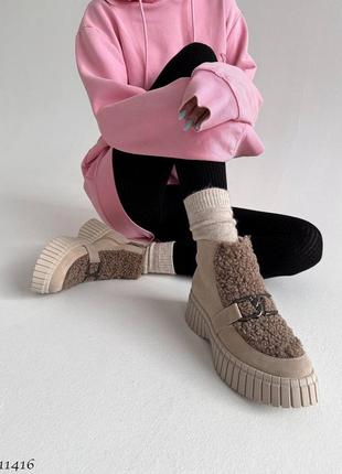 Стильні жіночі замшеві демі черевики, чоботи, байка, натуральна замша, демісезон5 фото