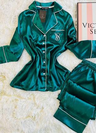 Шелковая пижама victoria’s secret / пижама виктория сикрет4 фото