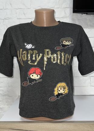 Фирменная укороченная футболка harry potter