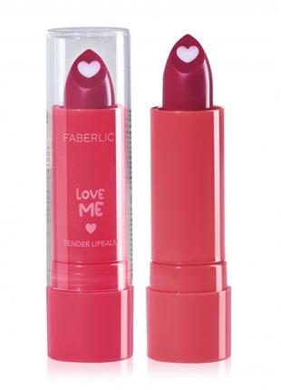 Бальзам-догляд для губ з маслами миндалю та камелії love me tender lip balm, тон «у саме серце»