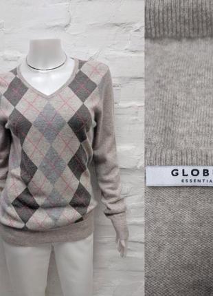 Globus cashmere кашемировый пуловер с ромбами аргайл