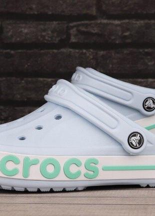 Крокс баябенд клог голубі crocs bayaband clog mineral blue / pistachio2 фото