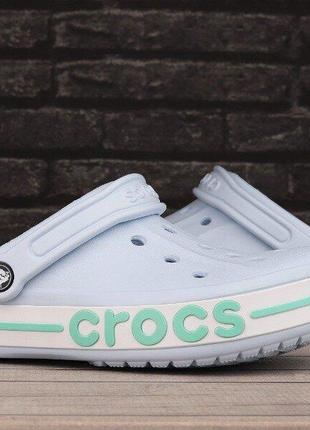 Крокс баябенд клог голубі crocs bayaband clog mineral blue / pistachio5 фото