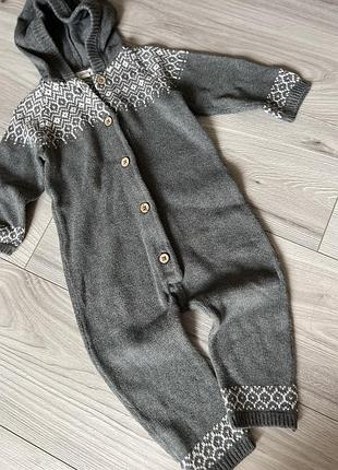 Ромпер комбинезон вязаный newbie 80 см 9-12 мес