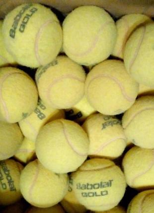 Тенісні м'ячі б/в 10 шт. тенісний м'яч б/в у хорошому стані, цікава іграшка для собак.2 фото