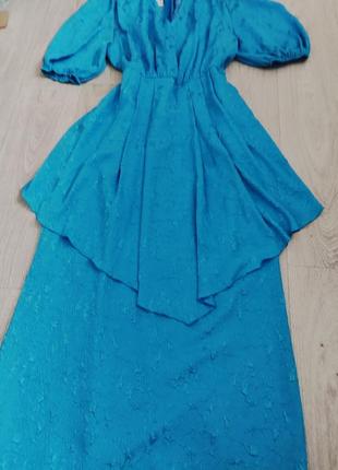Вінтажне блакитне плаття для фотосесії.8 фото