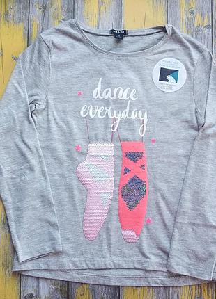 Ошатна кофта для дівчинки з паєтками-перевертнями kiabi, (116 см)