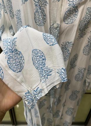 Вискозное платье рубашка с ананасами tu 16-203 фото