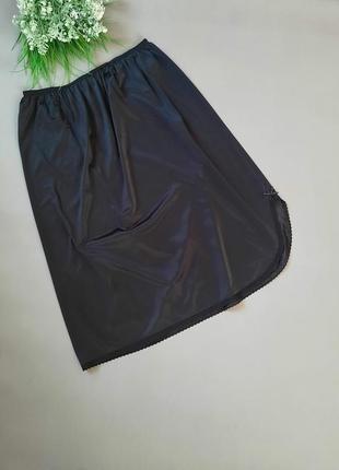 Черная нижняя юбка подъюбник1 фото