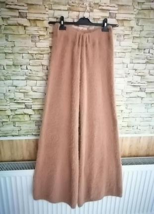 Длинные широкие брюки палаццо альпака