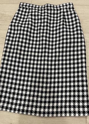 Юбка в гусиную лапку