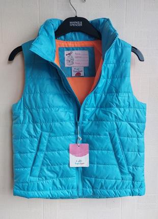 Жилет topolino 122-128 стеганый 7-8 лет теплая жилетка весна осень тополино