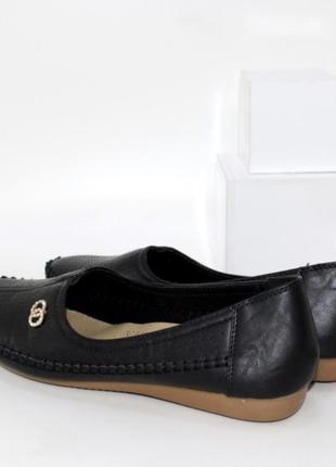 Черные женские летние туфли2 фото