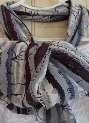 Silk шелковый шарф, шарфик шейный платок 100% шелк бохо винтаж coachelа хиппи must have1 фото