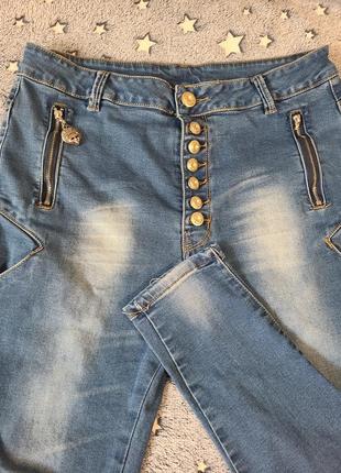 Стрейчевые удобные джинсы с матней3 фото