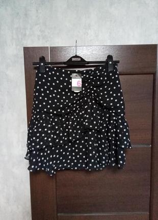 Брендовая новая красивая шифоновая юбка р.34евро.1 фото