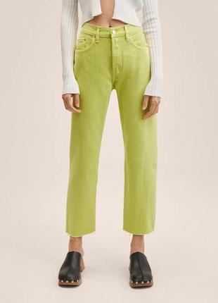 Джинси, джинси havana mango, джинси укорочені на болтах, джинси на ґудзиках яскраві, яркие ддинсы высокие1 фото