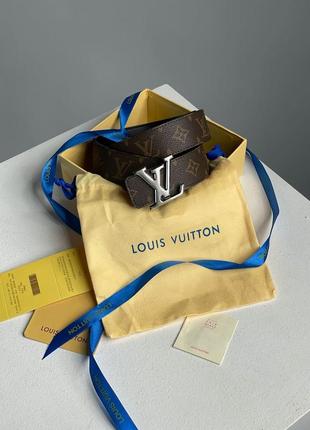 Ремінь premium 1:1 lv iconic 35 mm belt silver3 фото