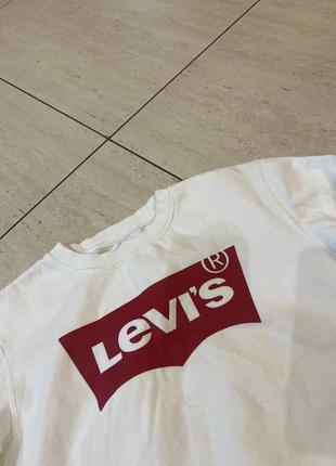 Кофта свитшот женская стильная levi’s оригинал бренд классная белая с логотипом3 фото