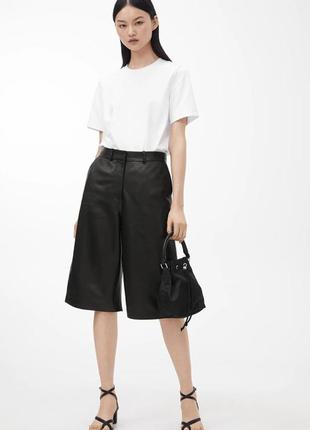 Кожаные кюлоты cos arket leather culottes / 422 фото