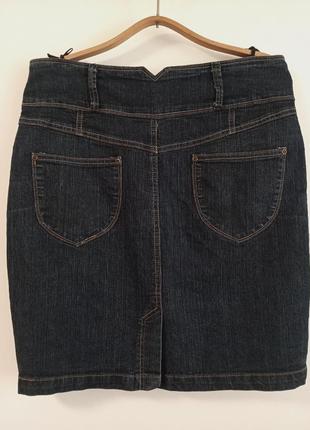 Юбка джинсовая высокий пояс.2 фото
