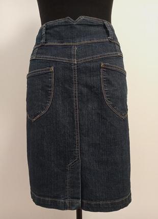 Юбка джинсовая высокий пояс.5 фото