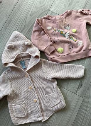 Кофточки на девочку 6-12 месяцев gap reserved