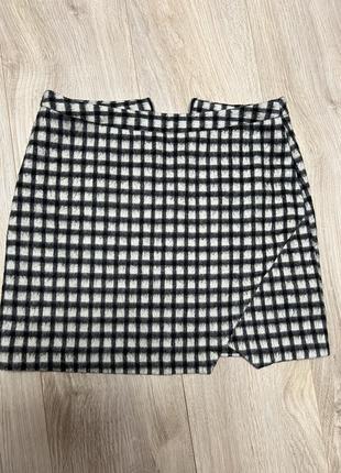 Міні спідниця у клітинку new look розмір s, 36, uk 8