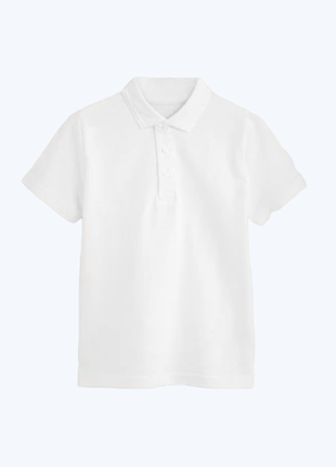 Белая футболка поло f&amp;f на мальчика 11-12 лет1 фото