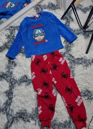 Пижама флисовая пижамка штанишки тёплая кофточка флисовая флисовая флиска теплая кофта1 фото