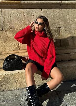 Мена популярный красный свитер zara