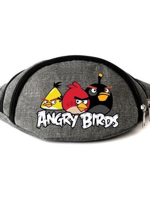 Сумка бананка енгрі бердс на пояс cappuccino toys angry birds heroes 2 сіра