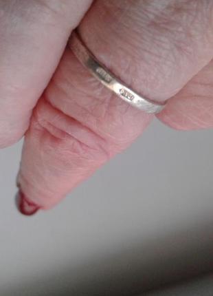 Серебряное кольцо с фианитом 925 проба винтаж ссср7 фото