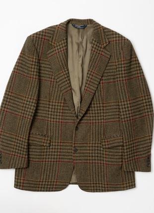 Polo by  ralph lauren vintage check wool tweed vintage  blazer jacket sport coat&nbsp;мужской пиджак1 фото