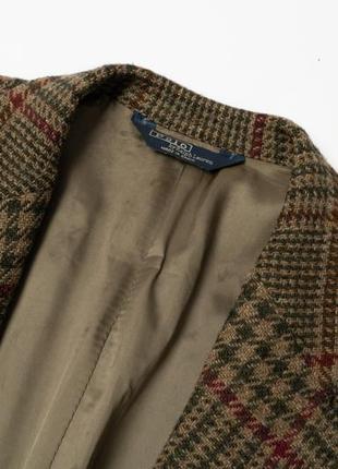 Polo by  ralph lauren vintage check wool tweed vintage  blazer jacket sport coat&nbsp;мужской пиджак3 фото