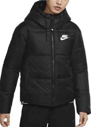 Куртка женская nike w nsw tf rpl classic tape jkt черная dj6997-010 стильная спортивная классная теплая1 фото