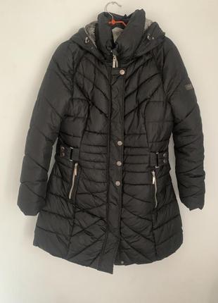 ✅пуховик с капюшоном меховым in linea exclusively германия р.42/xl1 фото