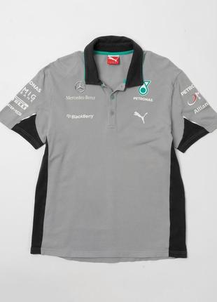 Puma&nbsp;mercedes amg petronas f1 2014 men's team polo shirt мужская футболка1 фото