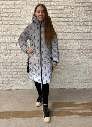 Светоотражающая зимняя куртка для девочки "оливия" (140-158р)5 фото