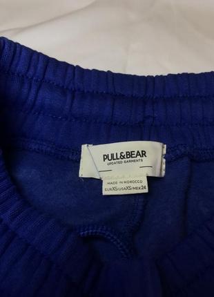 Брюки-джоггеры pull &amp; bear синие флисовые5 фото