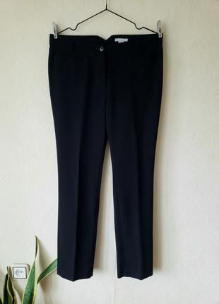 Черные базовые зауженные брюки на высокий рост h&m4 фото