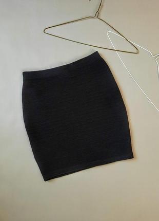Стильная сексуальная мини-юбка в рубчик №247