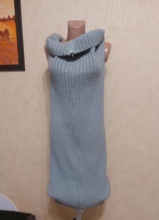 Платье жилет вязаное на молнии m/l1 фото