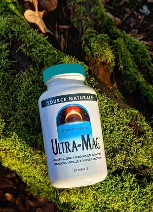 Source naturals, ultra-mag, 120 таблеток. ультра маг. магний