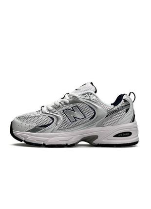 Женские кроссовки new balance 530 white silver navy premium